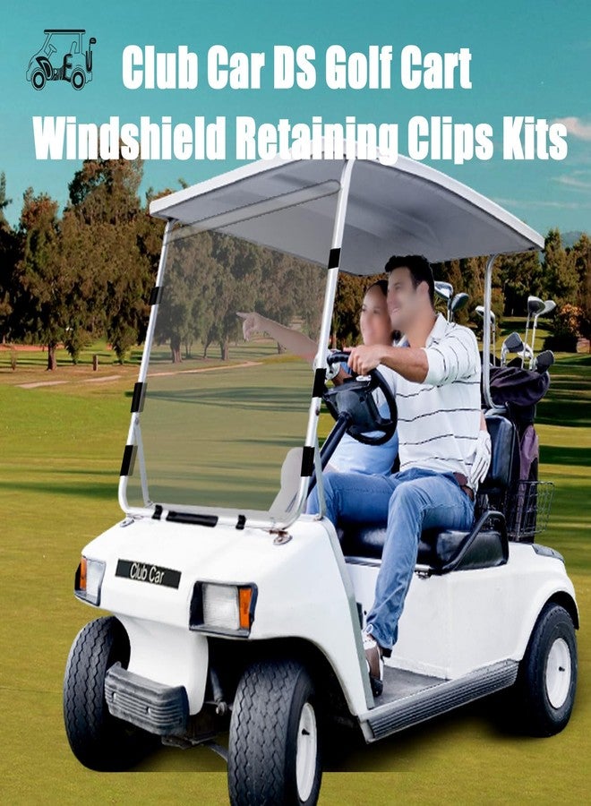 Drive-up Golf Cart Windshield Clips, Club Car Windshield Retaining Clips Kit for Club Car DS 1982-2000.4 Golf Carts, DS Windshield Flex Hinge, Sash Clips OEM 102005801, 102005901 - Image 5